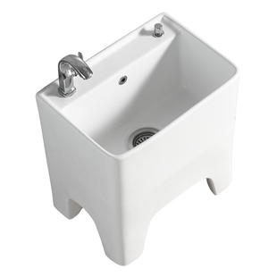 洗拖把池带龙头孔阳台卫生间地盆拖布池高脚陶瓷家用水槽大墩布池