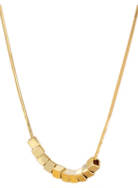 URREGINA新款银蛇骨项链高级感