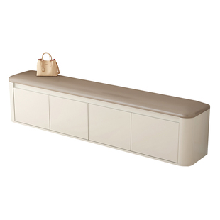 实木换鞋凳家用门口进门可坐鞋柜新款入户穿鞋凳拐角带圆弧鞋架子