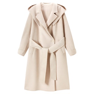 MinutePlus毛呢外套女羊毛大衣高定可拆卸两件套中长款MP58WC06