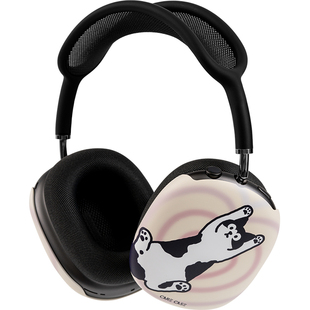 CARECASE 原创菲林保护壳头戴式蓝牙耳机壳保护套 适用苹果AirPods Max 韩国进口材质硬壳卡通插画涂鸦简约