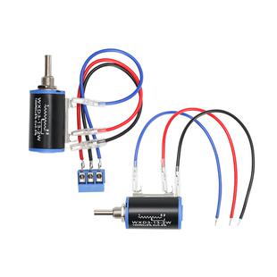 免焊WXD3-13-2W精密多圈绕线电位器1K 2.2K 4.7K 旋钮带端子带线