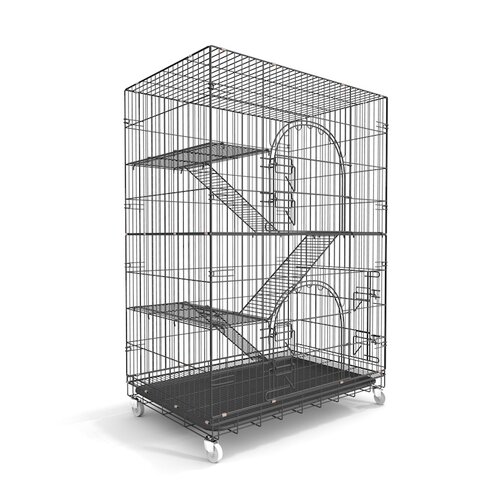 家用宠物猫笼子可全折叠大号小号双层三层四层猫窝猫别墅猫咪笼具