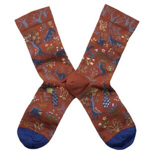 BONNE MAISON法国设计师高端艺术袜子春秋冬彩袜百搭中袜树林长袜