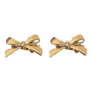 一对装~甜酷蝴蝶结发夹前额刘海夹碎发侧边发卡金属小号鸭嘴夹子