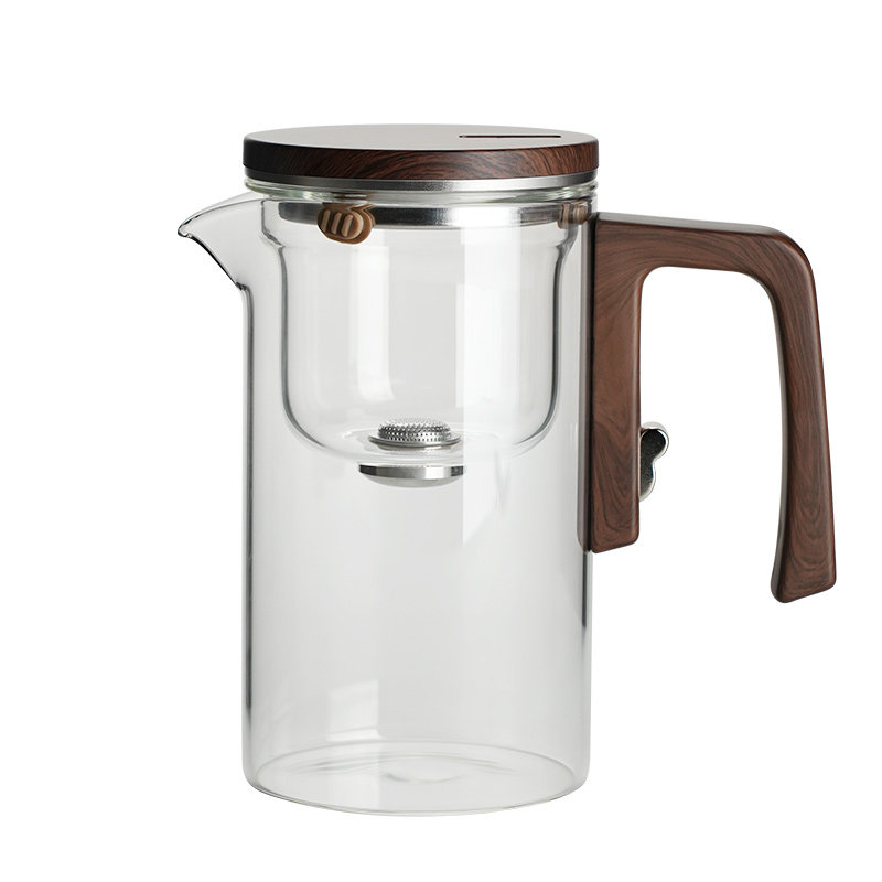 福容新款磁吸飘逸杯防烫耐高温玻璃便捷泡茶杯茶水分离易清洗茶壶