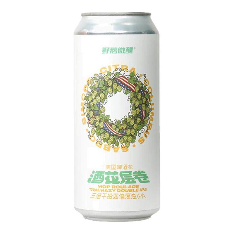 野鹅微醺酒花层卷美国酒花版三倍干投双倍浑浊IPA精酿啤酒473ml