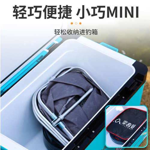 鱼护野钓专用方形小号加厚小网眼黑坑兜新款速干迷你防挂涂胶渔护