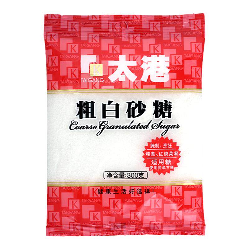 太港粗白砂糖300g甘蔗白糖大颗粒