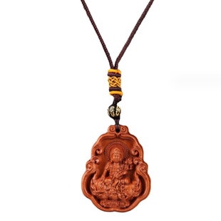 本命佛吊坠护身符朱砂辟驱保真正的桃木邪成人避凶男女士平安挂件