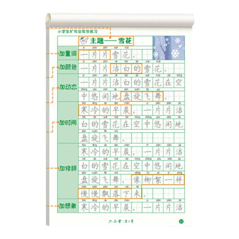 扩句法写作文练字帖1-6年级