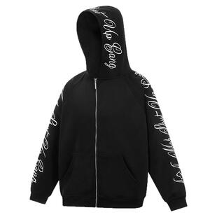 404MOB重工全刺绣开衫卫衣男女款美式街头宽松拉链外套潮秋冬帽衫