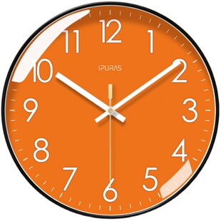 自动对时电波钟6310简约钟表少女挂钟客厅钟表时钟挂墙静音钟静音