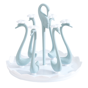 玻璃杯架水杯倒挂架旋转茶杯架收纳架沥水杯架子带托盘家用置物架