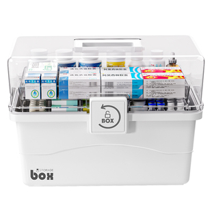 日本药箱家庭装药品药物收纳盒医药箱家用多层大容量收纳箱小药盒