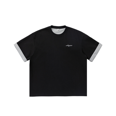 【李佳琦直播间】只要平凡短袖T恤男女生圆领撞色情侣装休闲半袖