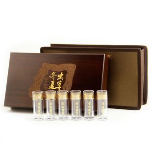 冬虫夏草礼品盒木盒虫草包装10管20根30根高档6支16支木质空盒子