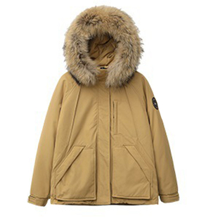 200斤特大码90白鸭绒工装派克羽绒服女冬季短款胖mm真毛领外套300