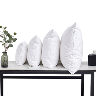 羽绒羽毛抱枕白鹅毛沙发靠枕靠背腰靠抱枕芯酒店床上床头靠垫定制