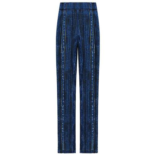 【3件5折】COCOBELLA重工压褶印花直筒裤宽松休闲长裤PA921