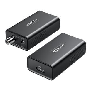 绿联 HDMI转SDI转换器线电脑摄像机接音视频矩阵监控100米传输1080P60Hz高清电视机工程级3G/SD/HD-SDI转HDMI