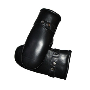 男女士真皮连指手套真毛羊皮羊毛皮毛一体冬保暖加厚棉防风手闷子