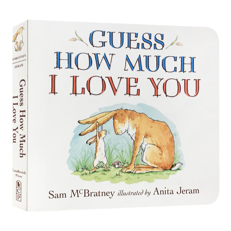 英文原版绘本 Guess How Much I Love You 猜猜我有多爱你纸板书父爱启蒙0-3-5-6岁宝宝情商学习英语图书猜猜我有我爱你