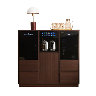 高端茶吧机柜子一体柜2025新款家用冷藏全自动带消毒饮水机餐边柜