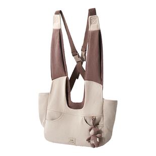 【纯眠_宠物背包】宠物胸前包猫咪外出包狗出行大口袋包宠物用品