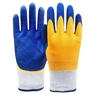 工地手套耐磨不烂保暖加绒加厚冬季防寒防滑防水防油工厂劳保防护