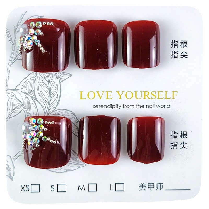 脚指甲贴片美甲成品甲片趾甲贴穿戴式高级感脚趾美脚甲2026新年款