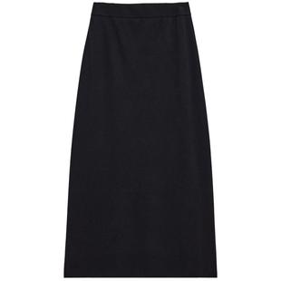 MOORING泊极简风松紧腰直筒针织半身裙显瘦遮肉百搭中长款裙子女