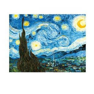 梵高装饰画星夜星月夜星空下罗纳河大师油画现代客厅卧室挂画壁画