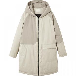 流石男装冬装设计感中长款羽绒服2026年新款春季宽松连帽保暖外套