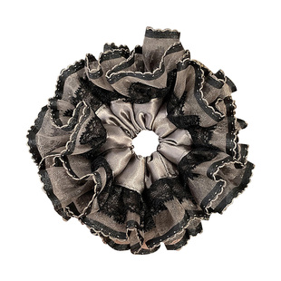 性感又迷人~灰黑系朵气质发圈女扎头发饰高级感洋气韩国时尚头绳