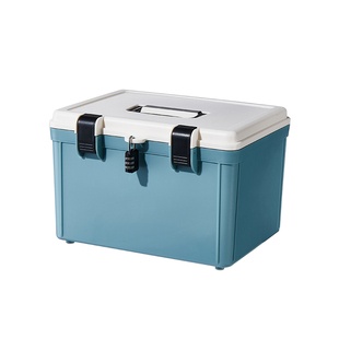 带锁收纳箱家用贵重物品上锁塑料箱子隐私储物柜密码箱首饰保管盒