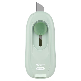 爱好迷你小号美工刀学生快递开箱器拆信刀片裁纸刀自动小刀可爱简约安全手账刻刀壁纸刀拆快递神器