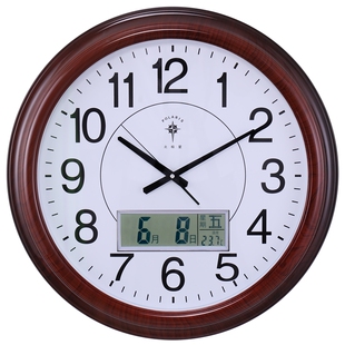 北极星24英寸时钟挂钟超大尺寸办公时钟日历石英钟会议室钟表