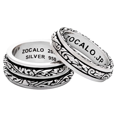 ZOCALO常青藤系列单双环转运戒指