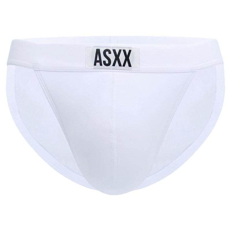 Asianbum男士三角内裤 棉质简约透气纯色性感紧身高叉包臀高弹T裤