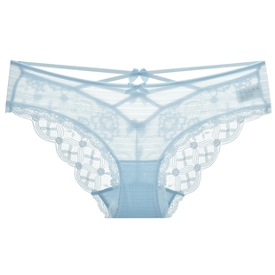 3件129|商场同款MYBODY内裤女棉质底裆性感蕾丝镂空情调三角短裤