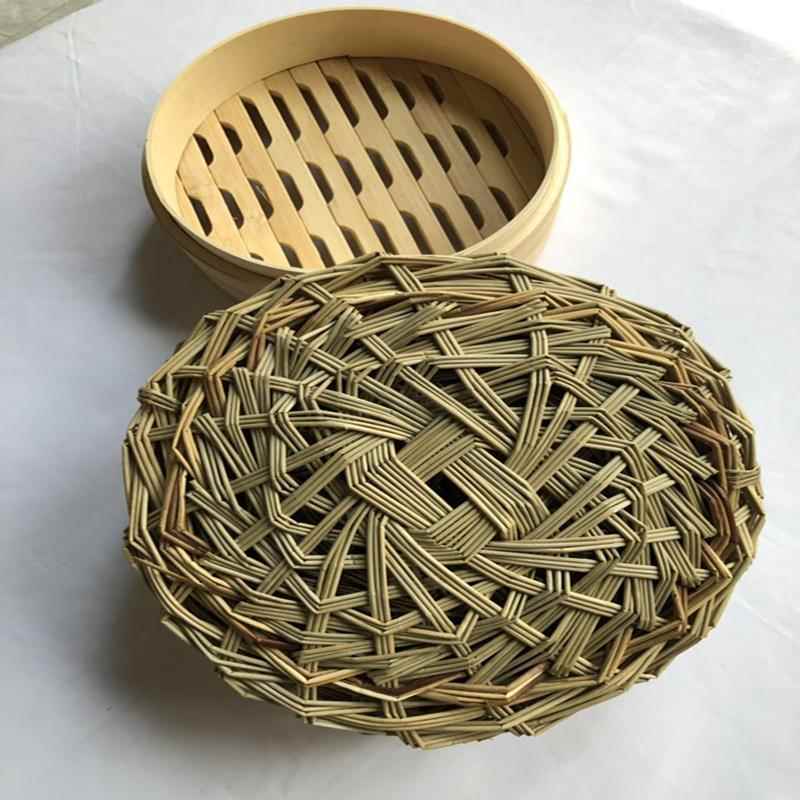 蒸笼垫不粘草垫圆形 蒸包草垫竹子小笼包藤草编垫子9-80cm不锈钢