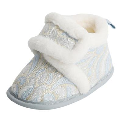 新中式婴儿冬季鞋子一岁宝宝冬鞋加绒保暖棉鞋婴幼儿新年周岁鞋男