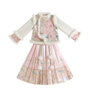 汉服女童套装中国风新年拜年服冬季2025新款儿童格格服汉服冬款