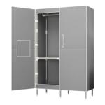 简易衣柜结实耐用收纳防尘布艺衣柜出租房家用卧室现代简约挂衣柜