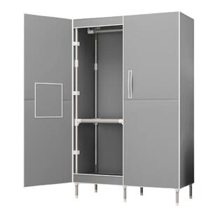 简易衣柜结实耐用收纳防尘布艺衣柜出租房家用卧室现代简约挂衣柜