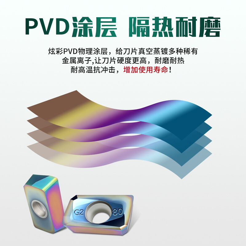 铝用铣刀片APKT1135/1604涂层铝用0.2角刀片RPGT1003/10T3刀粒