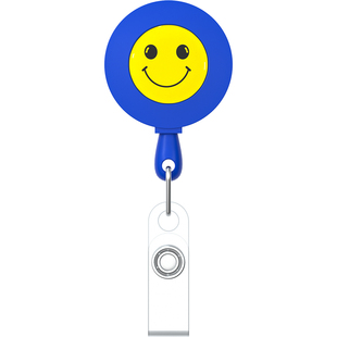优质易拉扣伸缩扣医院护士工牌夹胸牌工作证挂扣工作卡证件夹扣厂牌伸缩扣医生工作牌笑脸员工卡套胸卡夹子