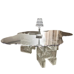 亚克力板云朵茶几桌面玻璃砖现代简约客厅桌子拍照道具定制异形