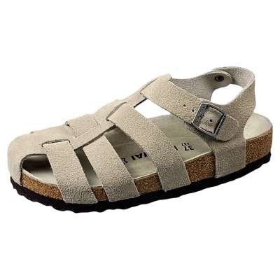 岛外DAOWAI凉鞋女夏季罗马鞋勃肯鞋女外穿平底休闲博肯软木鞋